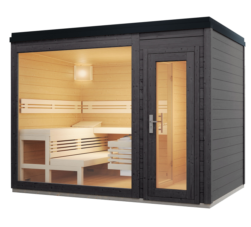 Infraworld Aussensauna Casa 2 in anthrazit