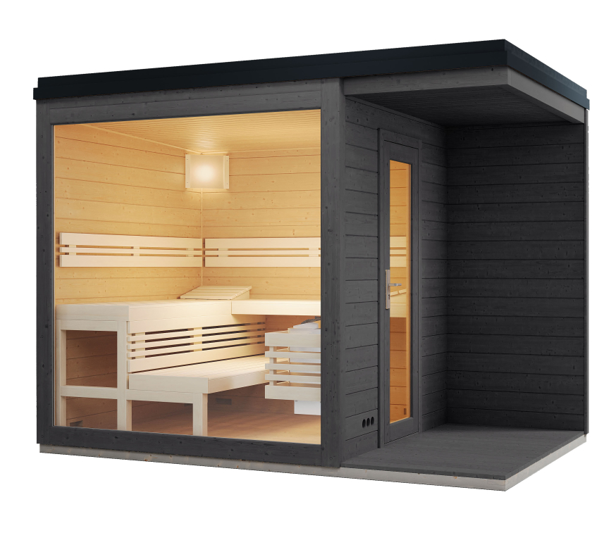 Infraworld Aussensauna Casa 3 in anthrazit