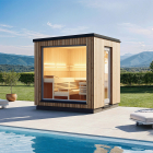 Infraworld Gartensauna LUNA 1D Lärche vertikal