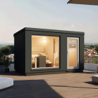 Infraworld Gartensauna Luna 2D HPL-Platten